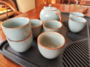 京東京造 茶具整套 功夫茶具套裝帶茶盤茶壺茶杯 天青汝窯西施壺 16件 曬單實(shí)拍圖