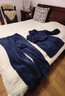 京東京造【10A抗菌】抗靜電珊瑚絨睡衣男士睡衣保暖家居服情侶套裝藏青XL 曬單實(shí)拍圖