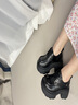 星期六（St&Sat）品牌厚底樂(lè )福鞋女2025秋季新款英倫風(fēng)皮鞋女士小個(gè)子增高鞋JK單鞋 黑色【單里】 SSC3112E8T 37 曬單實(shí)拍圖