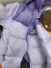 雪中飛【雙面穿】?jì)和鸾q服冬季輕薄男女童面包服羽絨服蝶戀紫140cm 曬單實(shí)拍圖