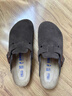 BIRKENSTOCK勃肯德國(guó)進(jìn)口男女款牛皮絨面革軟底Boston包頭拖鞋 深棕窄版660463 37 曬單實(shí)拍圖