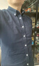 馬登工裝美式休閑磨毛牛津紡襯衫長(cháng)袖外套純棉牛津布薄款襯衣男秋 藏青色 XL 曬單實(shí)拍圖