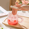 摩登主婦動(dòng)物派對玻璃杯夏天水杯大容量吸管杯子茶水分離杯泡茶杯 神奇動(dòng)物玻璃大肚杯550ml-皮皮豬 規格詳見(jiàn)圖二 曬單實(shí)拍圖