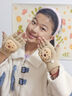 語(yǔ)嬉兒童2025庫洛米手套冬季保暖防凍男女童美甲DIY寶寶加厚五指手套 咖色卡皮巴拉 3-12歲 曬單實(shí)拍圖