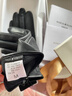 瑪麗亞·古琦（MARJA KURKI）羊皮手套女保暖冬季 可觸屏純色真皮手套 簡(jiǎn)約按扣收口 經(jīng)典風(fēng)格 黑色 M 曬單實(shí)拍圖