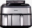 飛利浦（PHILIPS）新品海星空氣炸鍋 家用9L雙倉大容量多功能烘烤炸蒸一體蒸汽嫩炸分區控溫蒸汽自清潔 NA555 送禮 曬單實(shí)拍圖