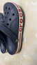 卡駱馳（CROCS）洞洞鞋貝雅卡駱班輕便耐磨一腳蹬休閑鞋|205089 深藍(lán)/辣椒紅-4CC 41 /42(260mm) 曬單實拍圖