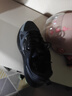 361°女鞋運動(dòng)鞋女2025秋冬新款防水皮面黑色跑步鞋輕便防滑復古休閑鞋 曜石黑/煙灰 39 曬單實(shí)拍圖