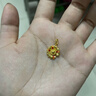 夢金園太陽花黃金吊墜 向陽而生古法足金鎏彩掛墜 生日禮物 金重約2.7g-克重多退少補 曬單實拍圖