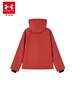 安德瑪（Under Armour）兒童秋季外套男女童加絨連帽防潑水外套童裝連帽外套253122804 鐵銹紅 170 曬單實(shí)拍圖
