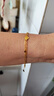 LIU GUI FU JEWELRY黃金四葉草手鏈女款純金足金碎冰冰手串馬年生日禮物送女朋友老婆 金重3.22克  黃金四葉草手鏈 曬單實(shí)拍圖