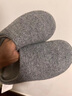 內泊（NEIBO）乳膠棉拖鞋男冬季天大碼女士室內家居鞋防滑防臭橡膠軟底羊毛灰42 曬單實(shí)拍圖