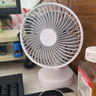 桌面小風(fēng)扇靜音空氣循環(huán)USB可充電臺式家用辦公室學(xué)生宿舍床頭大風(fēng)力便攜制冷電風(fēng)扇大扇面 白色-四檔風(fēng)力調節+插電款 曬單實(shí)拍圖