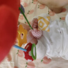 澳貝（auby）嬰幼兒童玩具豆豆絨花生猴安撫玩偶可入口水巾哄睡+牙膠滿(mǎn)月禮物 曬單實(shí)拍圖