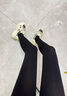 Let's slim絲襪女士連褲襪韓國美腿塑形防勾絲壓力打底褲長(cháng)筒襪打底襪隱形襪 300M黑色連腳 (商家全國倉) 1雙 均碼 曬單實(shí)拍圖
