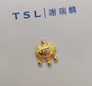 謝瑞麟（TSL）黃金寶寶吊墜轉運福字平安如意長(cháng)命鎖項墜不含鏈YQ802 約4.75g 曬單實(shí)拍圖