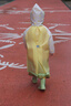 lemonkid兒童雨衣男女童小學(xué)生雨披帶書(shū)包位寶寶上學(xué)防雨服 芝士檸檬黃XL 曬單實(shí)拍圖