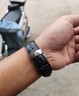 適配天王真皮原裝手表帶頭層牛皮男女精鋼雙按蝴蝶扣針扣手表鏈 黑色黑線(xiàn)+銀色蝴蝶扣 20mm 曬單實(shí)拍圖