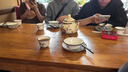 萊貝（RYBACK）304不銹鋼飯盒小學(xué)生便當盒女可加熱保溫盒中學(xué)生成人上班族餐盒 藍色3分格+筷勺+袋子 1層 1000ml 曬單實(shí)拍圖