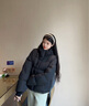 高梵黑金鵝絨服機能5.0四格2025新款短款泡芙加厚女士羽絨服 黑色 M 曬單實(shí)拍圖