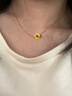 周六福黃金項鏈女花美人足金吊墜生日禮物計價(jià)A0612362約3.4g40+5cm 曬單實(shí)拍圖