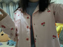 蕉內【王一博同款】520H睡衣男女士法蘭絨情侶家居服套裝帶杯秋冬季 【女士帶杯】櫻桃-荷粉 S 曬單實(shí)拍圖