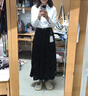 MJ STYLE半身裙女夏季新款百褶裙西裝中長(cháng)裙高腰顯瘦優(yōu)雅a字裙 黑色 XL 曬單實(shí)拍圖