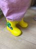 牧萌兒童雨鞋男童女童防水立體寶寶防滑耐磨卡通雨靴 挖掘機恐龍 16碼 曬單實(shí)拍圖