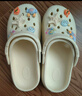 名創(chuàng)優(yōu)品（MINISO）洞洞鞋男女夏季外穿涼鞋防滑厚底踩屎感包頭涼拖鞋 卡其+海洋星星 曬單實拍圖