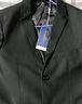 羅蒙（ROMON）西服套裝男士小西裝外套職業(yè)正裝修身休閑伴郎服 黑色4XL 曬單實(shí)拍圖
