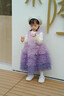 班喜迪女童連衣裙冬裝新款兒童公主裙寶寶周歲禮服秋冬加絨小童網(wǎng)紗裙子 紫色 90 曬單實(shí)拍圖