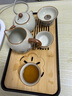 茶藝貴族千里江山汝窯茶壺9頭帶盤(pán)旅行茶具套裝高檔功夫便攜式戶(hù)外 曬單實(shí)拍圖