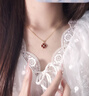 周大金 CHOW TAI KING莫桑鉆石項鏈女士足銀四葉草吊墜生日禮物送女友老婆走心實(shí)用紀念 曬單實(shí)拍圖