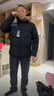啄木鳥(niǎo)羽絨服男爸爸裝冬季羽絨外套中年男士加厚防寒服爺爺冬裝老人衣服 黑色【90%羽絨】 XL 180【建議126-140斤】 曬單實(shí)拍圖