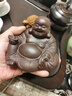 畔敘豆紫砂茶寵彌勒佛可養茶桌擺件全手工笑佛擺件精品小和尚茶玩 托寶彌勒佛原礦紫泥中號 曬單實(shí)拍圖