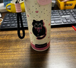 鴻迪新款保溫杯大容量不銹鋼高顏值卡通水杯女學(xué)生戶(hù)外便攜雙飲吸管杯 黑色小貓 600ml 曬單實(shí)拍圖
