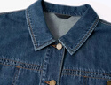 伊芙麗（eifini）蔣欣代言全棉牛仔外套最新秀款洋氣短外套女百搭2025秋季新款 深藍 S 曬單實(shí)拍圖