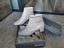 愛(ài)步（ECCO）【明星同款】靴子女 冬季保暖切爾西女靴粗跟皮靴 型塑290933 HL 灰粉色29093301386 38 曬單實(shí)拍圖