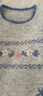 百圖（betu）女裝冬季新款毛衣手工鉤花撞色費爾島提花長(cháng)袖上衣2510T50 藍色 XS 曬單實(shí)拍圖