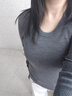 森馬（Semir）森柔|針織衫女冬鵝蛋領(lǐng)純色緊身上衣2025顯瘦羊毛衫109725107004 曬單實(shí)拍圖