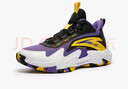 安踏試煉籃球鞋童鞋男大童籃球鞋秋季新款運動(dòng)休閑緩震防滑籃球鞋 宮紫/黑/安踏白-2 37 曬單實(shí)拍圖