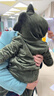 童泰（TONGTAI）嬰兒羽絨連體衣冬季寶寶哈衣羽絨服男童女童連帽抱衣紅色80cm 曬單實(shí)拍圖