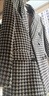 圖曼朵（tumanduo）z【清倉特價(jià)】千鳥格毛呢西裝外套女通勤秋冬加厚呢子大衣 黑白格 L 曬單實(shí)拍圖