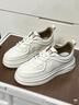 馬克華菲男鞋2026新款夏季百搭厚底板鞋男休閑運動(dòng)小白鞋子透氣面包鞋子男 米白 標準運動(dòng)尺碼 41 曬單實(shí)拍圖