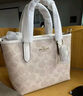 蔻馳（COACH）【官方授權店】女士city15小號單肩斜挎包托特包送女友禮物 CW032IMXU5白色 曬單實(shí)拍圖