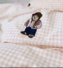 TEENIE WEENIE小熊床上四件套純棉 A類(lèi)100%全棉刺繡四件套雙人床單被套1.5m床 茶語(yǔ)時(shí)光-粉格+柔粉 曬單實(shí)拍圖