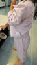 巴厘小豬女童睡衣夾絲秋衣秋褲女寶寶加厚保暖可愛(ài)家居服秋冬兒童內衣套裝 丁香紫 90 曬單實(shí)拍圖