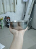 不銹鋼小吃碗兒輔食碗泡面碗防摔大號創(chuàng  )意個(gè)性碗泡面碗水果碗勺子 13cm雙耳碗+卡皮巴拉勺 曬單實(shí)拍圖