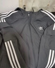 adidas經(jīng)典三條紋運動(dòng)連帽夾克外套男女秋季阿迪達斯三葉草 深灰   L 曬單實(shí)拍圖