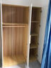 妙購思衣柜家用臥室出租房用簡(jiǎn)易組裝經(jīng)濟型實(shí)木兒童小戶(hù)型收納柜子衣櫥 2門(mén)[淺胡桃+白]長(cháng)80高180深40 2門(mén)x組裝 曬單實(shí)拍圖